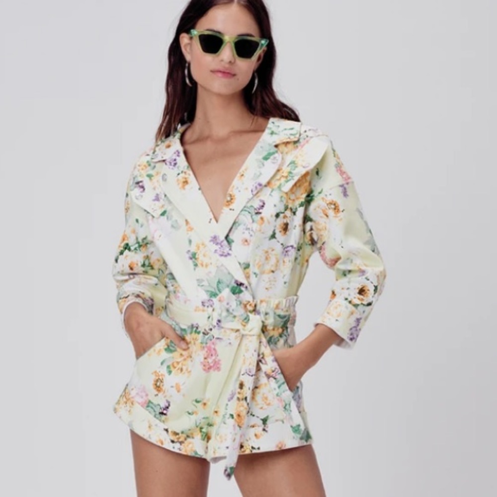 BRAND NEW For Love & Lemons Chamomile Denim Romper
